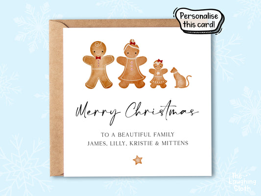 Personalised Family Of Gingerbread