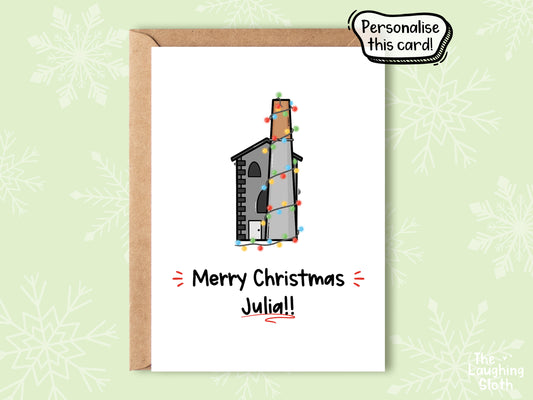 Merry Christmas Cornish Engine House Christmas Card