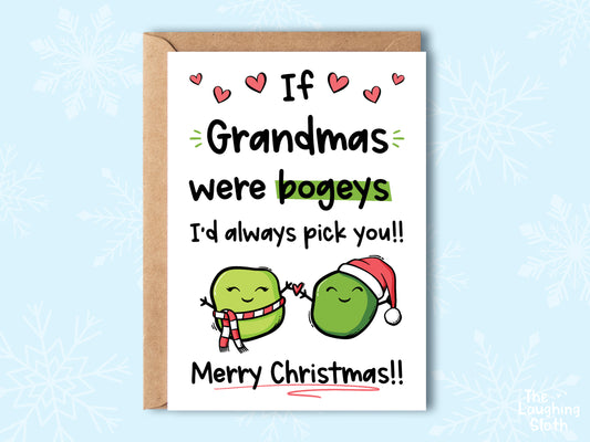 Bogey Grandma Christmas Card