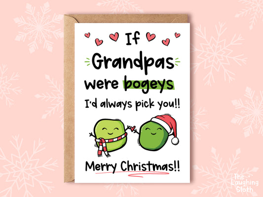 Bogey Funny Grandpa Christmas Card