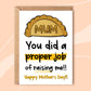 Proper Job Cornish Pasty Mother's Day Card