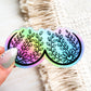 CLEARANCE - Floral Boobies Waterproof Holographic Vinyl Sticker