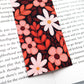 CLEARANCE - Black and Orange Floral Bookmark