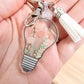 CLEARANCE - Plant Filled Light Bulb Acrylic Keyring